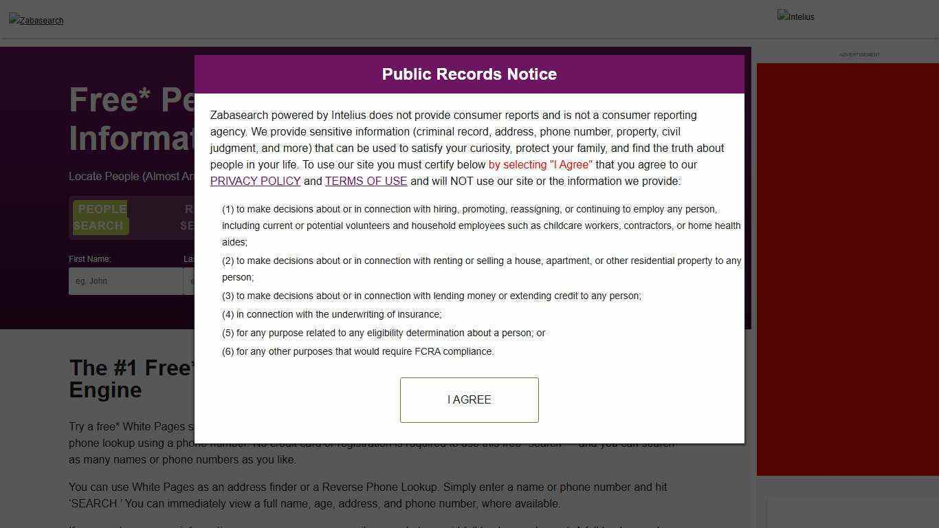 White Pages | ZabaSearch