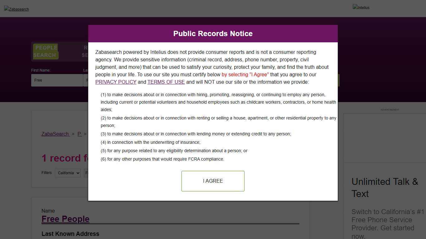 Free People Found - Phone Numbers, Addresses & Possible Relatives | Zabasearch